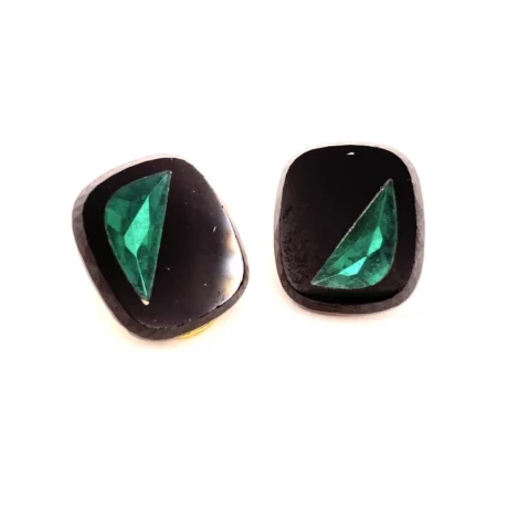 Boucle oreille clip noir