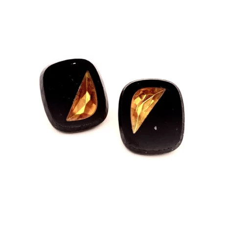 Boucle oreille clip noir