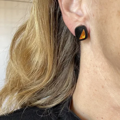 Boucle oreille clips noir3