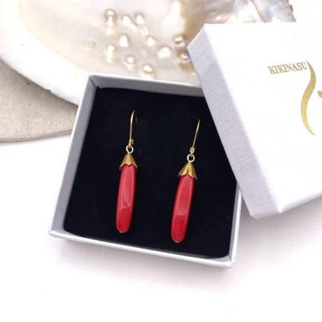 Boucles d’oreilles dormeuses rouge_10