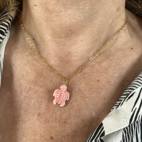 coliier tortue rose_04
