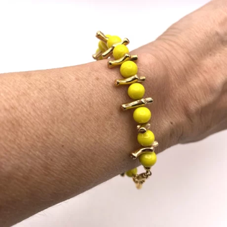 Bracelet corail jaune citron3