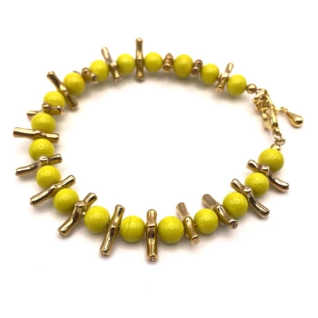 Bracelet corail jaune citron4