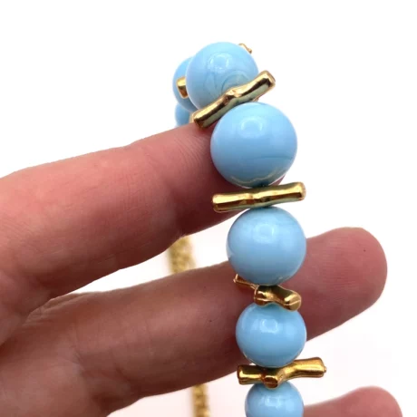 collier corail doré et bleu turquoise_03