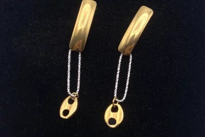 Boucles d'oreilles upcyclées grain de café