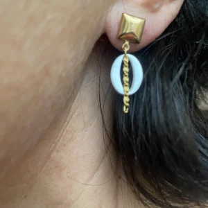 Boucles d'oreilles upcyclées or argent