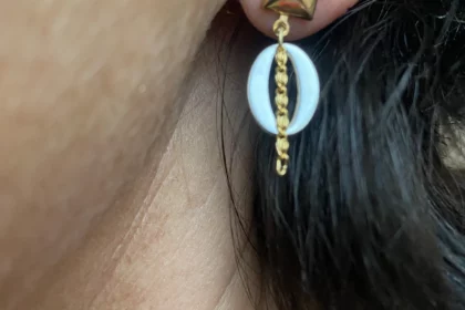 Boucles d'oreilles upcyclées or argent