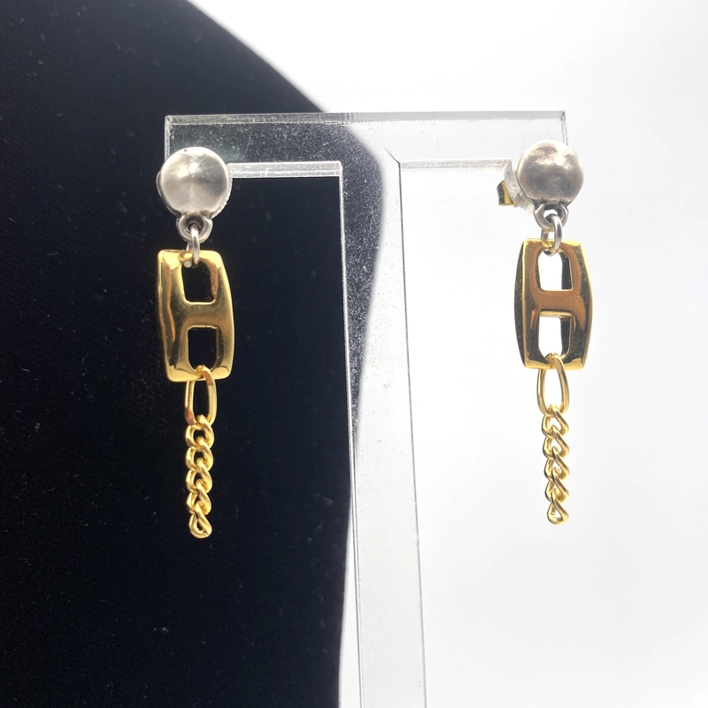 Boucles d’oreilles upcyclées or et argent_04