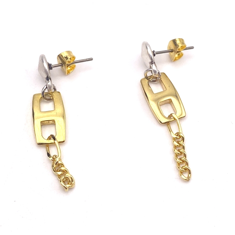 Boucles d’oreilles upcyclées or et argent_05