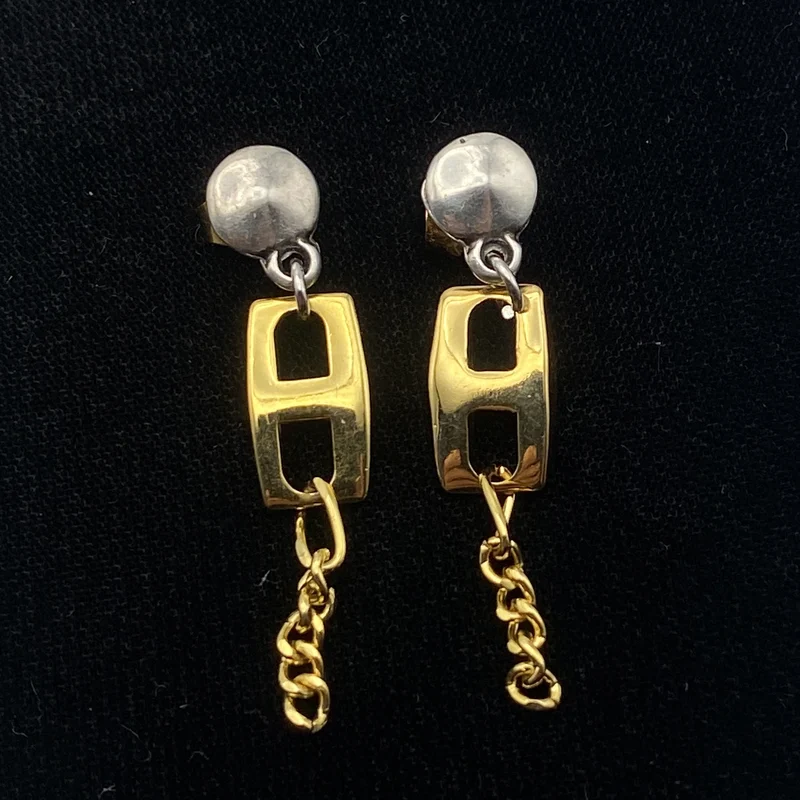 Boucles d’oreilles upcyclées or et argent