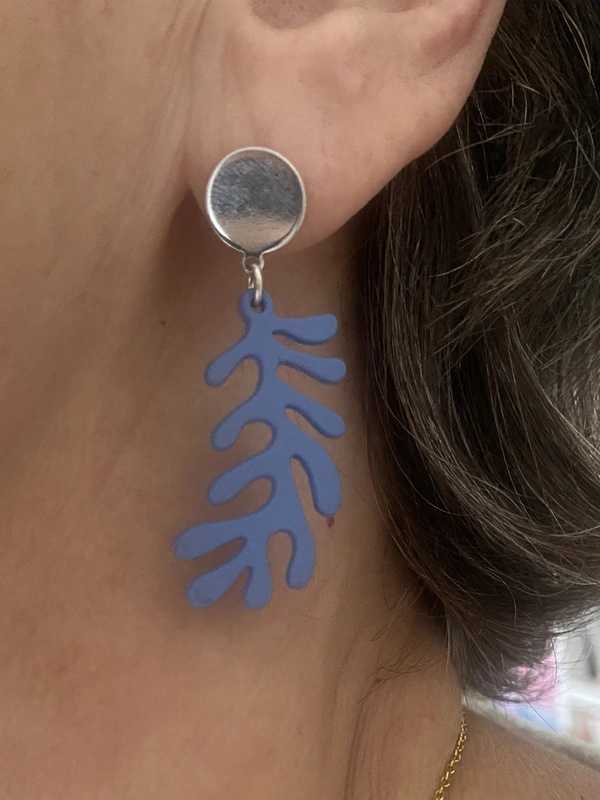 Boucles d’oreilles algue bleu Matisse